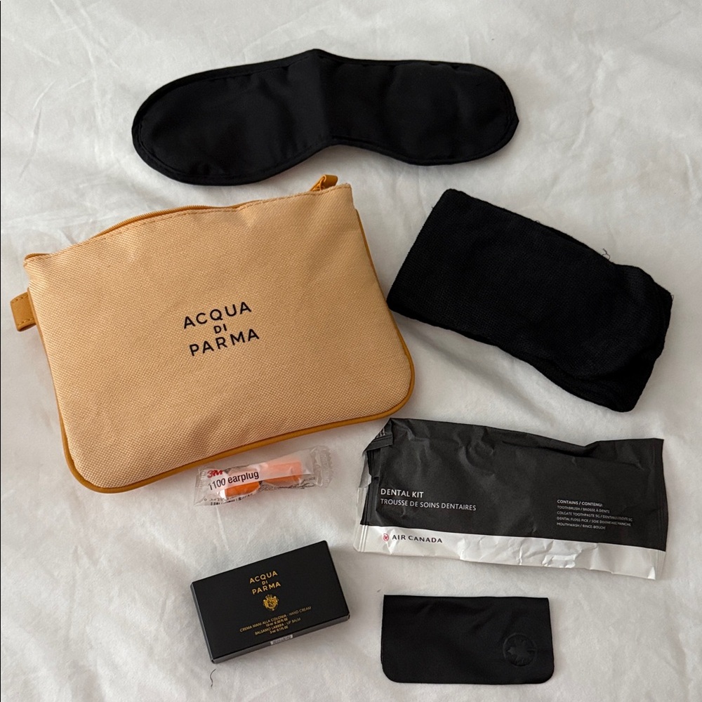Acqua Di Parma orange/yellow Toiletry Bag with Black Accessories